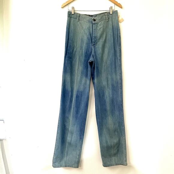 Vtg Deadstock 1970s Retro High Waist Wide Leg Jeans Women’s Size 12 - Picture 11 of 11